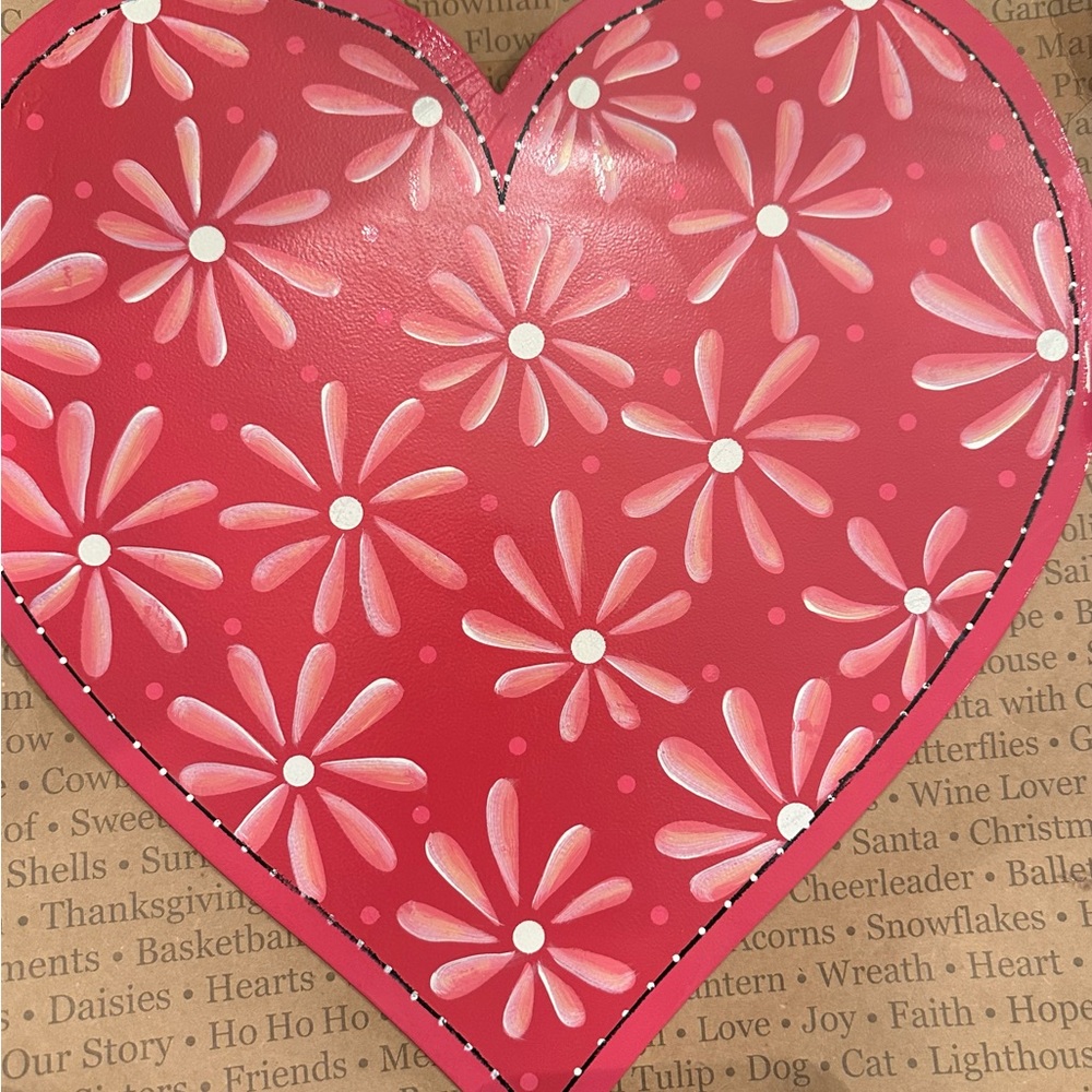 Roeda Pink Heart with Pink Floral Design